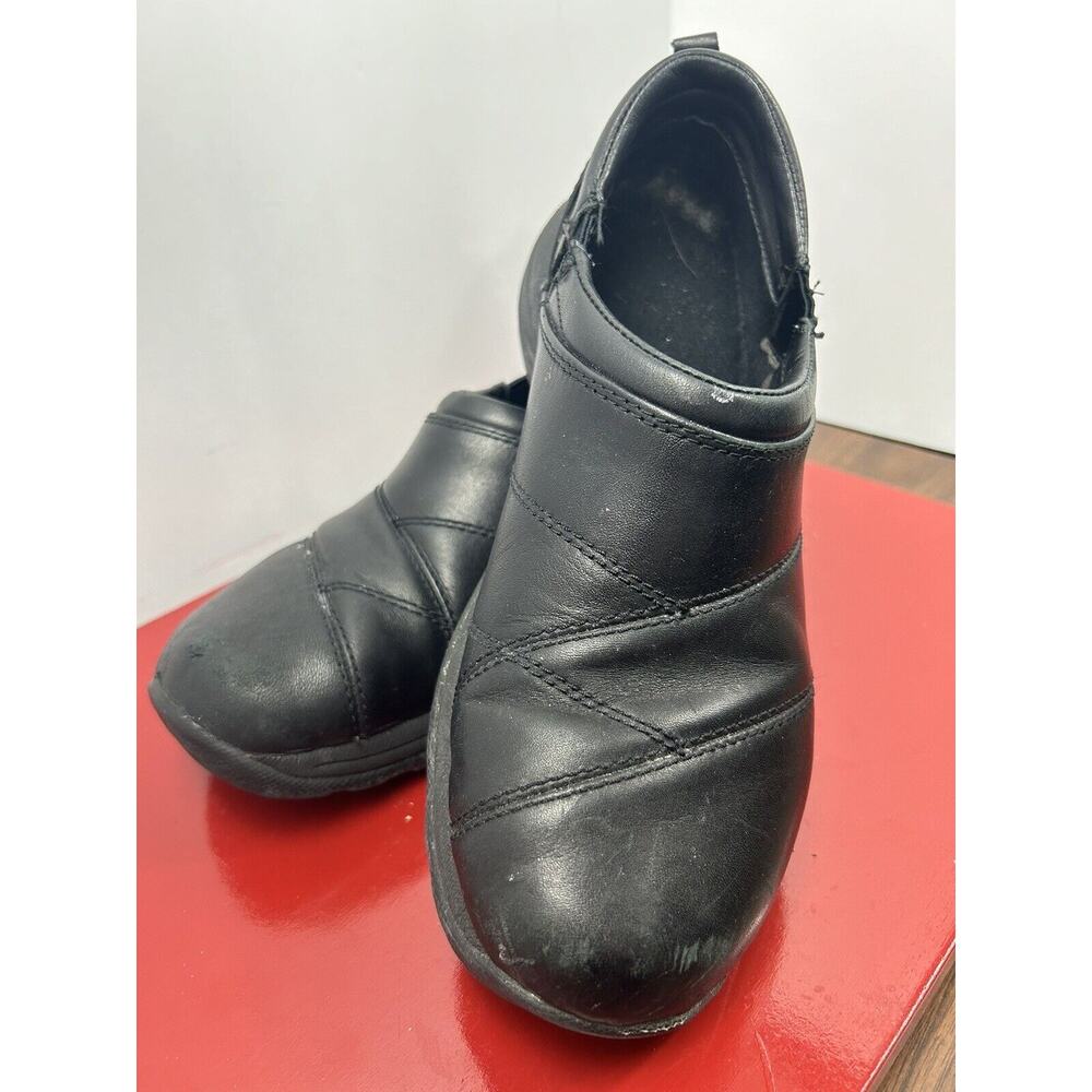 LL‎ Bean Women's Black Leather Slip On Comfort Moccasin Shoes Size 8 Medium